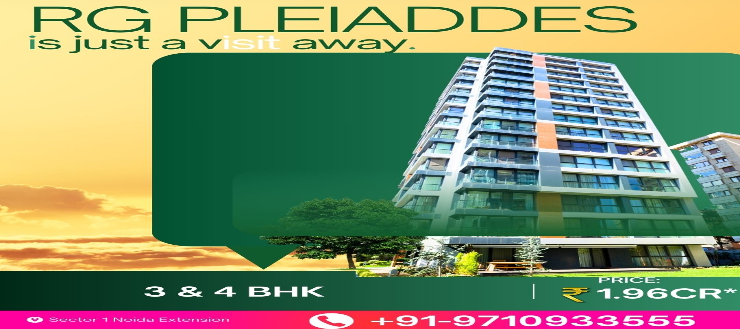 RG Pleiades Noida Extension – Luxury 3 & 4 BHK Apartments for Sale