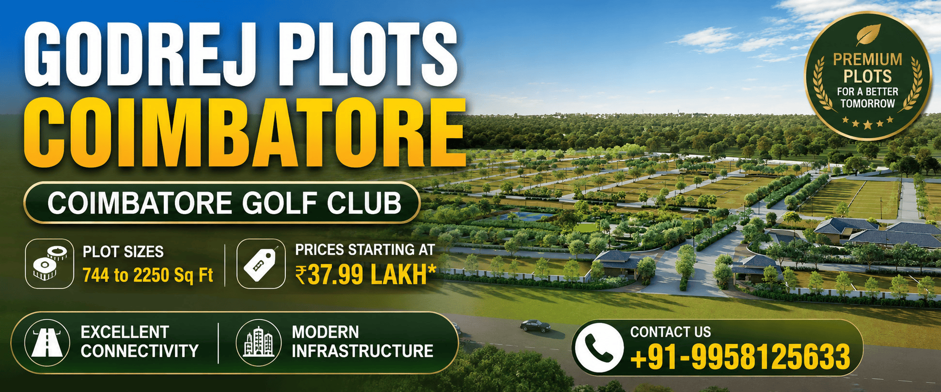 What is the starting price of the Godrej Plots Coimbatore?